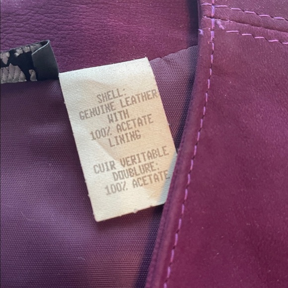 Anne Klein II Y2K mulberry suede snap front vest top petite 4 - Picture 3 of 11